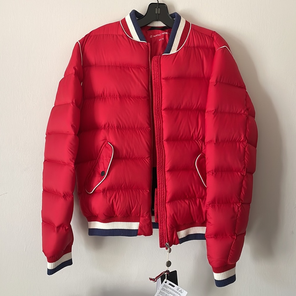 NWT ♥️ PERFECT MOMENT Rainbow Quilted Down Bomber Jacket - Picture 4 of 16